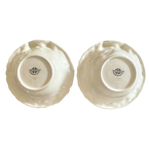 Fitz and Floyd Bow Candy Bowl Set of 2 With Christmas Tree Design 7" Wide - Picture 6 of 8